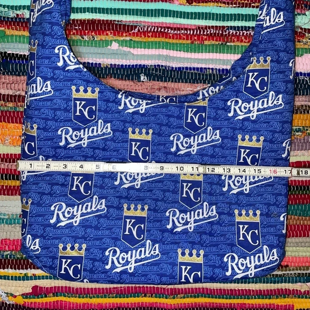 Kansas City Royals Reversible Handmade Tote Bag Purse MLB Baseball Blue Fan Gift